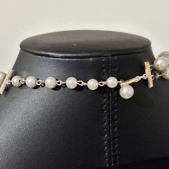 Double layer acrylic beaded aurora borealis vintage choker necklace chunky - Picture 2 of 3